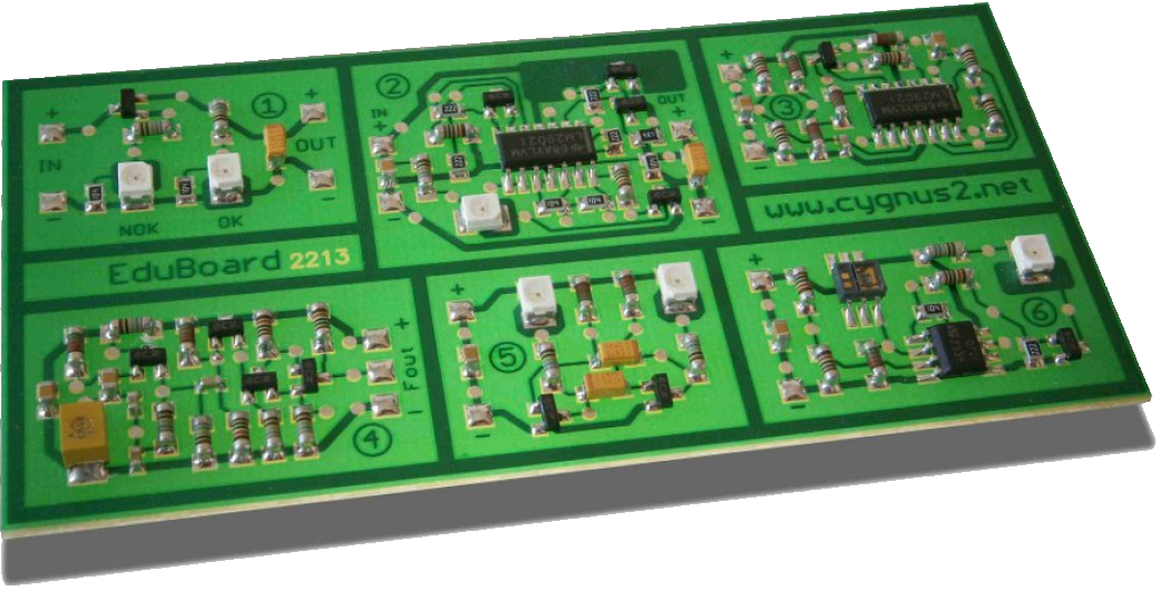 Eduboard: SMD electronic kit for soldering and measurement purposes