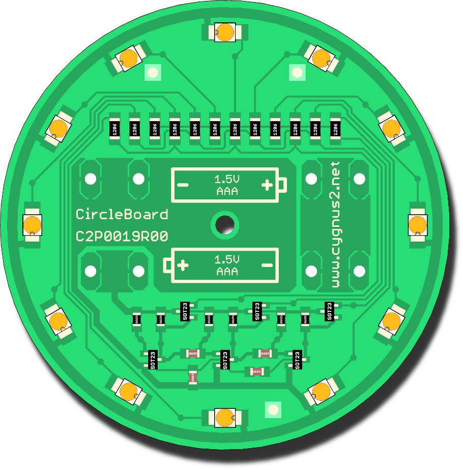 The electronic kit in a mixed SMT / THT technology. Once finalized, it works as a light effect – rotating circle with 12 LEDs.